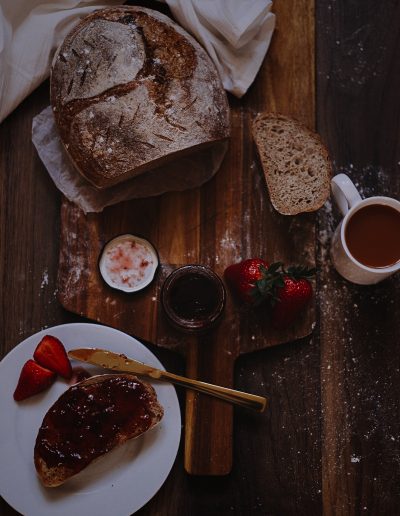 The Cooking Pages - Sourdough Bread with Strawberry Jam